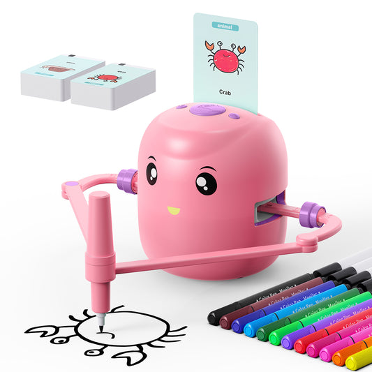 CYJIBE Kids Drawing Robot with Flashcards & Markers