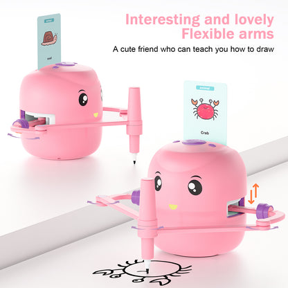CYJIBE Kids Drawing Robot with Flashcards & Markers