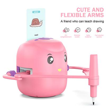 CYJIBE Kids Drawing Robot with Flashcards & Markers