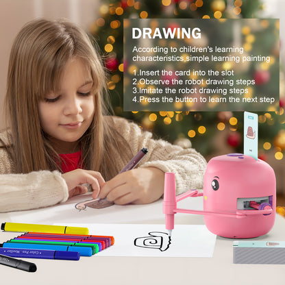 CYJIBE Kids Drawing Robot with Flashcards & Markers