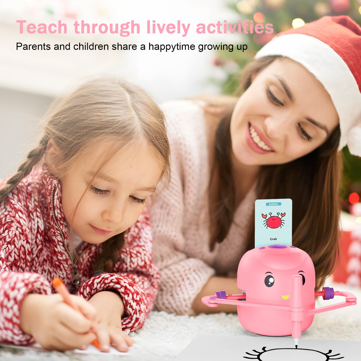 CYJIBE Kids Drawing Robot with Flashcards & Markers