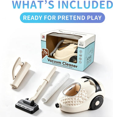 Kids Pretend Play Vacuum Toy with Light Suction & Sounds