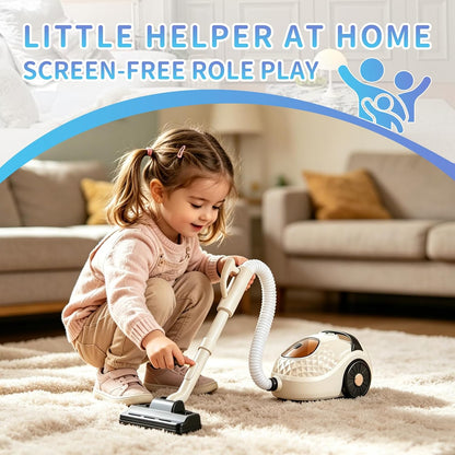Kids Pretend Play Vacuum Toy with Light Suction & Sounds