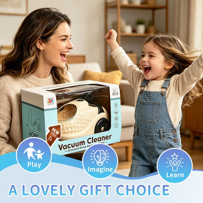 Kids Pretend Play Vacuum Toy with Light Suction & Sounds